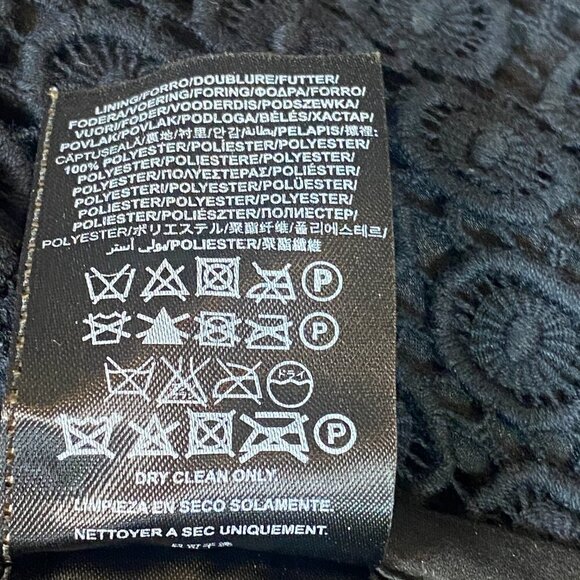 Guess by Marciano BOHO Kick Flare Black Eyelet Lace Pants Sz 6 #240N - Picture 8 of 9